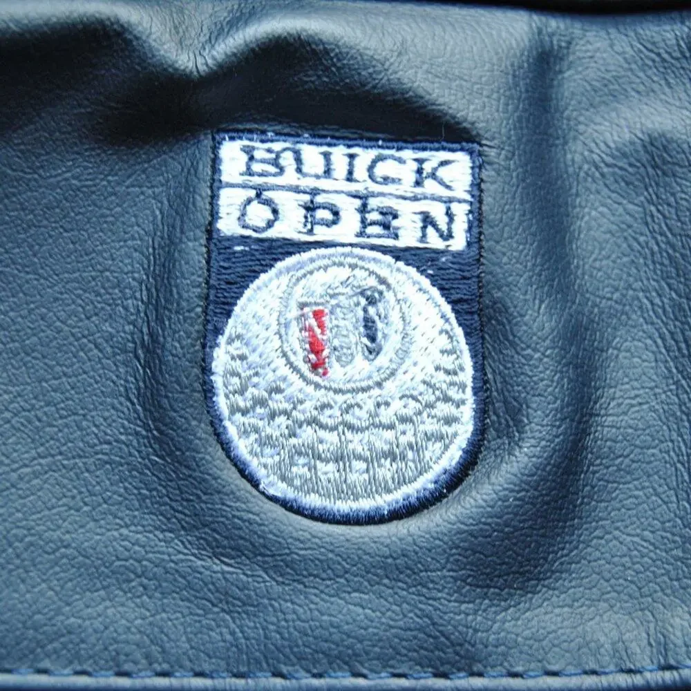 Buick Open Blue Genuine Leather Duffel Bag Size: 22